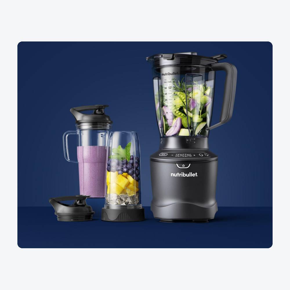 nutribullet SmartSense Blender Combo with 64-ounce pitcher, 32-ounce cup, and 24-ounce handled cup